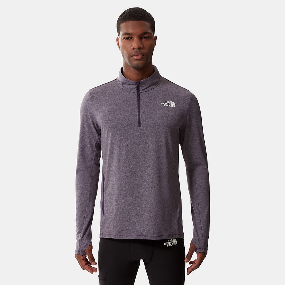 The North Face Long Sleeve Mens Australia - The North Face Riseway 1/2 Zip Dark Purple Running & Tra